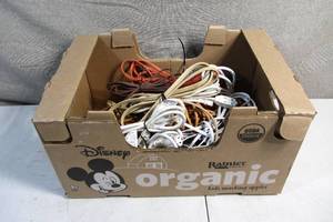 lot 69 image: Apple Box of Extension Cords and Splitters