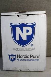 lot 97 image: Set of 3 Nordic Pure MERV 10 ACFurnace Air Filters 12x25x1