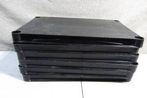 lot 98 image: 6 Tier Plastic Shelving Unit-Black