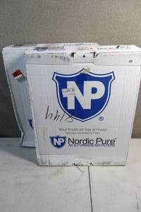 lot 114 image: Set of 2 Nordic Pure ACFurnace Air Filters MERV 8 20x20x5