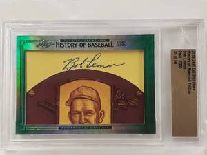lot 2 image: Bob Lemon 2015 Leaf Cut Signature History of Baseball Edition No. 35 of 50