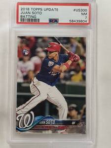lot 8 image: Juan Soto Rookie 2018 Topps Update No. US300 PSA Graded NM 7