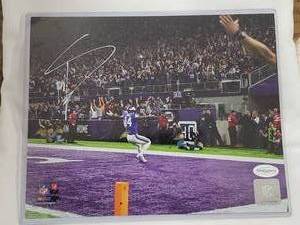 lot 15 image: Stefon Diggs Auto 8x10 Photo of the Minneapolis Miracle Authenticated by Total Sports