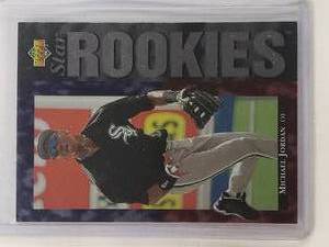 lot 18 image: Michael Jordan 1994 MLB Rookie Upper Deck Star Rookies No. 19