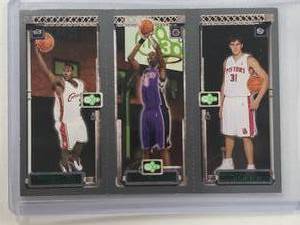 lot 25 image: LeBron James, Chris Bosh, Darko Milicic Rookie 2003-04 Topps Matrix Rookie