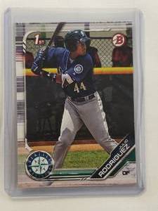 lot 34 image: Julio Rodriguez 2019 Topps 1st Bowman No. BP-33