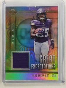 lot 41 image: Alexander Mattison Rookie Relic 2019 Panini Illusions No. GE-AMA