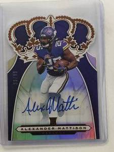 lot 42 image: Alexander Mattison 2019 Gold Rookie Die Cut Auto Numbered 3399