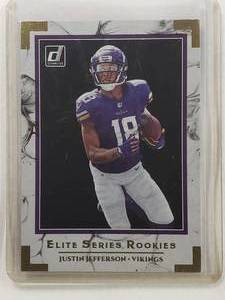 lot 45 image: Justin Jefferson Rookie 2020 Panini Donruss Elite Series Rookies No. ESR-JUJ