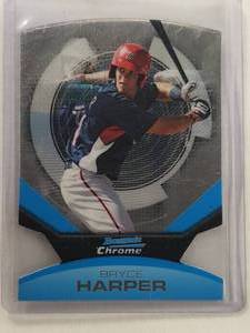 lot 64 image: Bryce Harper Rookie 2011 Topps Bowman Chrome Die Cut No. 1