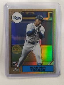 lot 65 image: Wander Franco Rookie 2022 Topps Chrome Refractor No. 87BC-13
