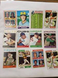 lot 68 image: Lot of 12 Vintage Cards Including Reggie Jackson, Steve Carlton, Robin Blount