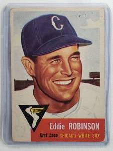 lot 74 image: Eddie Robinson 1953 Topps No. 73