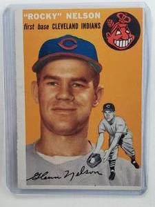 lot 75 image: Glenn Rocky Nelson 1954 Topps No. 199