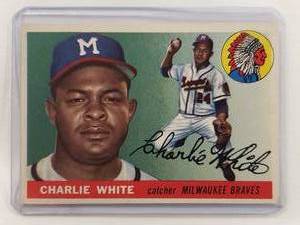 lot 77 image: Charlie White 1955 Topps No. 103