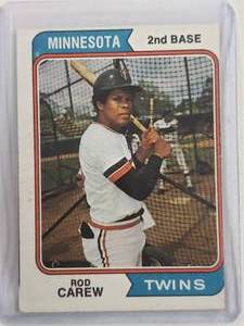 lot 82 image: Rod Carew 1974 Topps No. 50