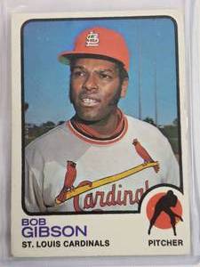 lot 83 image: Bob Gibson 1973 Topps No. 190