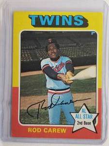 lot 92 image: Rod Carew 1975 Topps No. 600