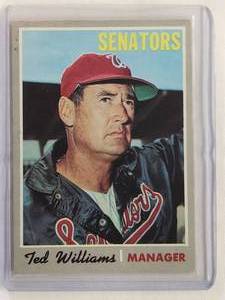 lot 98 image: Ted Williams 1970 Topps No. 211
