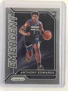 lot 101 image: Anthony Edwards Rookie 2020-21 Panini Prizm No. 3