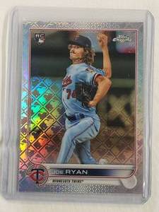 lot 108 image: Joe Ryan Rookie 2022 Topps No. 57 MLB Mega Logofractor