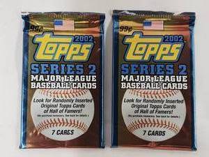 lot 125 image: Lot of 2 Unopened Packs 2002 Topps Series 2 Major League Baseball Cards