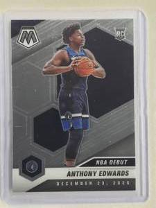 lot 134 image: Anthony Edwards 2020-21 Rookie Panini Mosaic No. 261