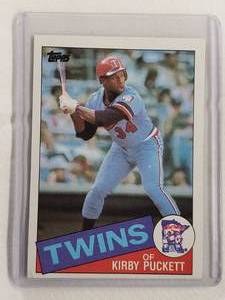 lot 137 image: Kirby Puckett Rookie 1985 Topps No. 536