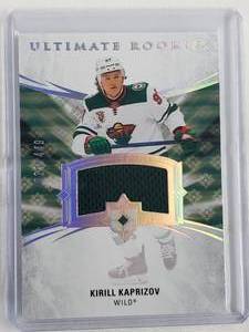 lot 138 image: Kirill Kaprizov Rookie 2021 Upper Deck Ultimate Rookies Relic No. 199, Numbered 23449