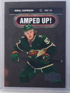 lot 157 image: Kirill Kaprizov Rookie 2021-22 Skybox Metal Universe No. AU-8