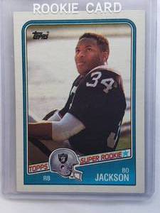 lot 158 image: Bo Jackson 1988 Topps Super Rookie No. 327