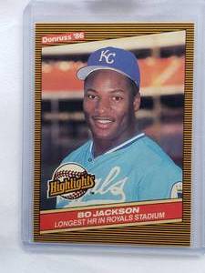 lot 162 image: Bo Jackson Rookie Donruss 86 Highlights No. 43