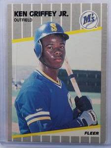 lot 163 image: Ken Griffey Jr. 1989 Fleer Rookie No. 548
