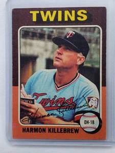 lot 180 image: Harmon Killebrew 1975 Topps No. 640