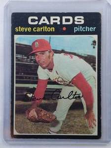 lot 189 image: Steve Carlton 1971 Topps No. 55