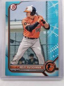 lot 211 image: Adley Rutschman 2022 Topps Bowman Prospects Blue BP-29, Numbered 444499