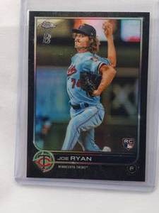 lot 231 image: Joe Ryan Rookie 2022 Chrome Black Refractor No. 48
