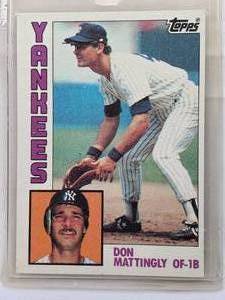 lot 233 image: Don Mattingly Rooke 1984 Topps No. 8