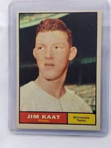 lot 239 image: Jim Kaat 1961 Topps No. 63