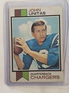 lot 271 image: John Unitas 1973 Topps No. 455