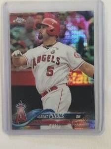 lot 286 image: Albert Pujols 2018 Topps Pink Refractor 45 Chrome