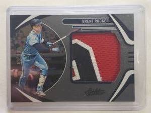 lot 295 image: Brent Rooker Jumbo Relic 2022 Panini Absolute No. P-BA
