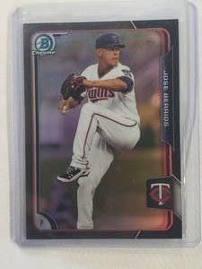 lot 296 image: Jose Berrios 2015 Bowman Chrome Black Refractor BCP91