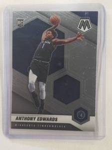 lot 298 image: Anthony Edwards Rookie 2020-21 Panini Mosaic No. 201