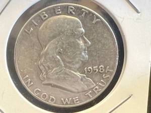 1958 D Franklin Half Dollar