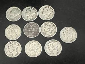 10 Mercury Dimes