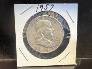1957 D Franklin Half Dollar