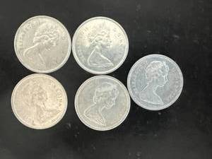 5 - 1968 Canadian Quarters 50% Silver