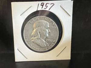 1957 D Franklin Half Dollar