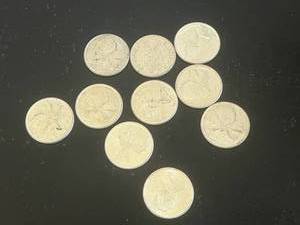 10 - 1968 Canadian Quarters 50% Silver